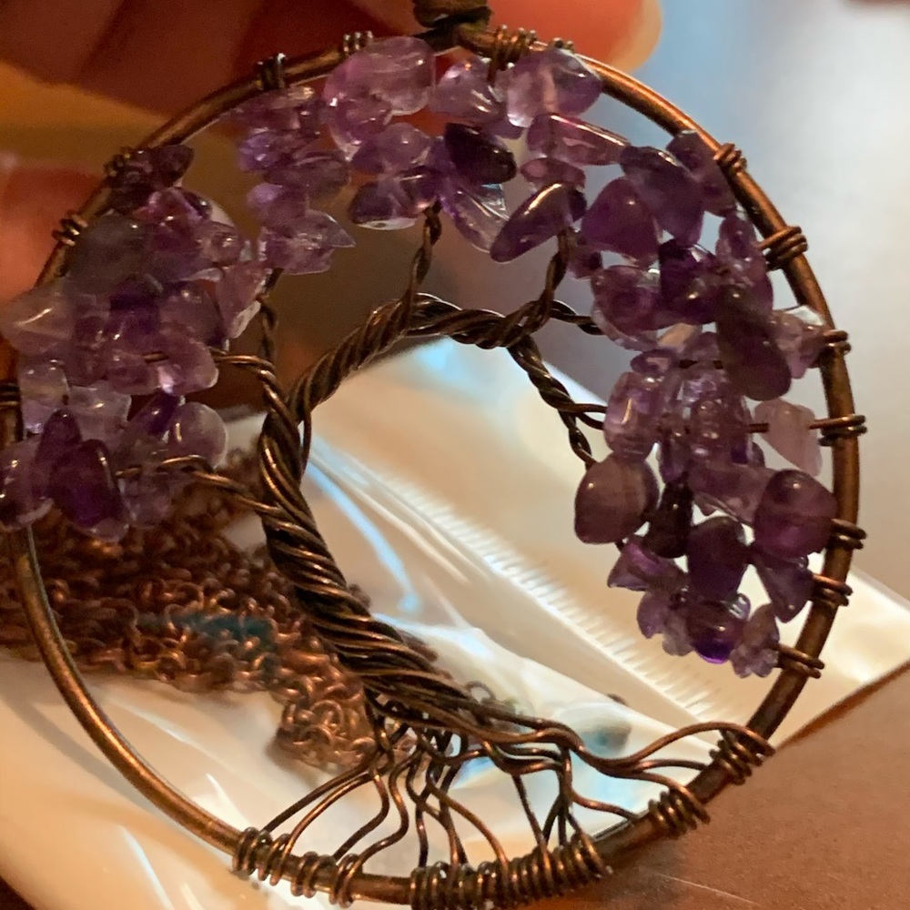 🌴Bronze Amethyst Tree of Life Necklace🌴